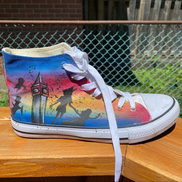 Hand-painted Disney Peter Pan Sneakers - Picture 4 of 5